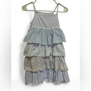Neck & Neck Blue Tiered Dress kids 130-140 cm